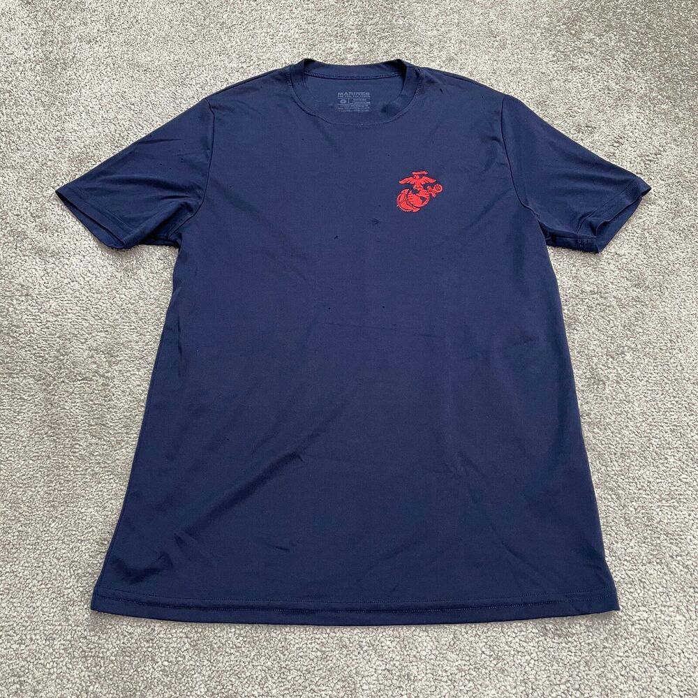 View Sports US Marines Active T-Shirt Womens Medium Navy Blue Graphic Crew Neck